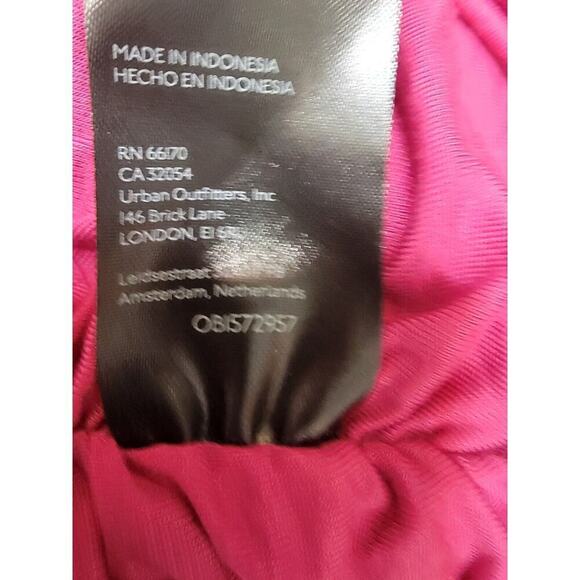 Anthropologie Mini Skirt Size Medium Ruched Velvet Floral Pink Pull On - Picture 9 of 9